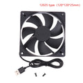 5V Brushless Cooling Fan USB Router Fan Computer Case TV Box Cooling Case 50mm 80mm 90mm 120mm PC DIY Cooler Desktop Fan Oasis Select 12025 type