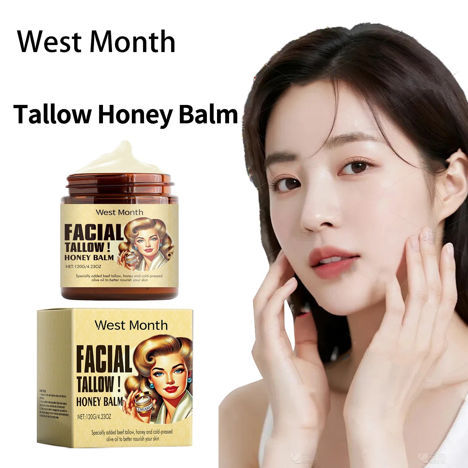 Repair Barrier Tallow Cream Soothing Facial Skin Firming Increase Facial Elasticity Fed Grass Finished Face Cream Body Lotion Oasis Select