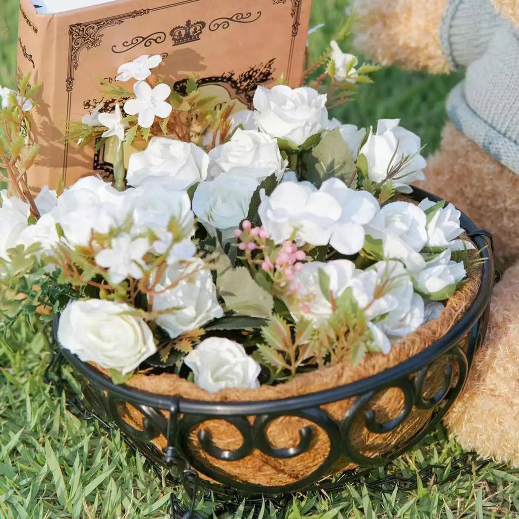 1PCS Hanging Flowerpot Decorative Baskets Outdoor Storage For Plants Planter Resin Flower Pots With Chain Basket Flowerbed Oasis Select