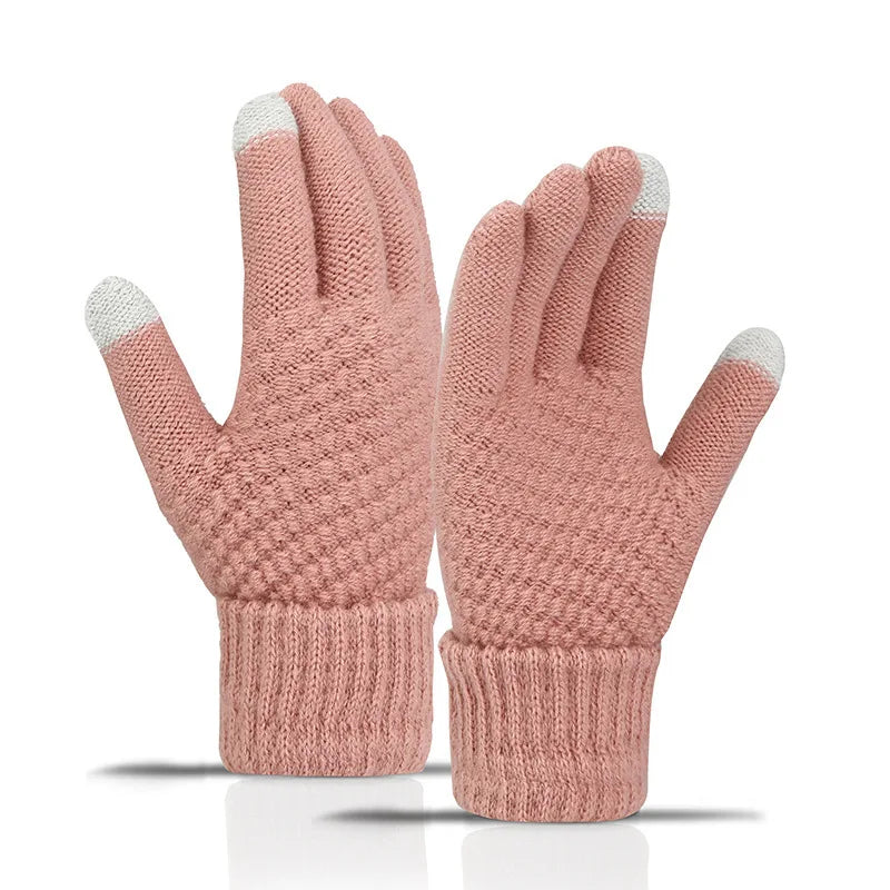 Knitted gloves, touch screen, cycling, skiing, fitness, warmth, autumn and winter outdoor sports trend Oasis Select 13