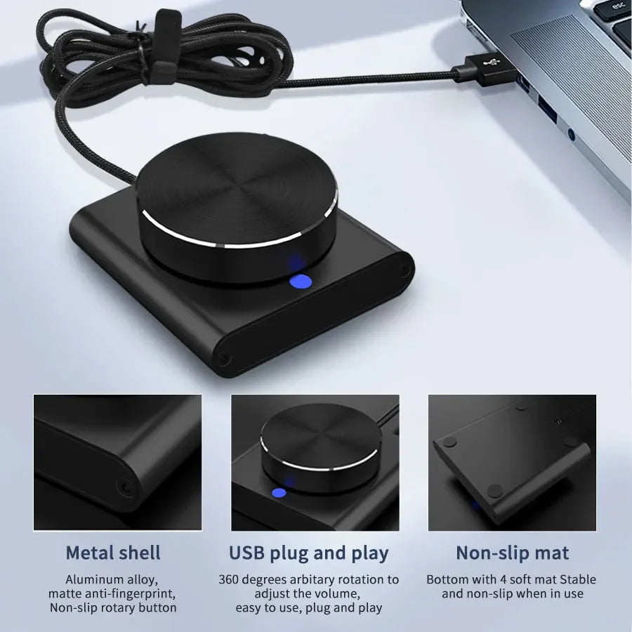 GGBEE USB Volume Control Knob – Dual Mode PC & Mac Audio USB Audio Controller Oasis Select