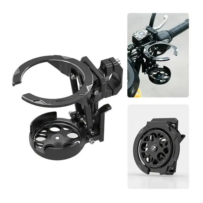Foldable Rotating Motorcycle Handlebar Cup Holder | Metal & ABS