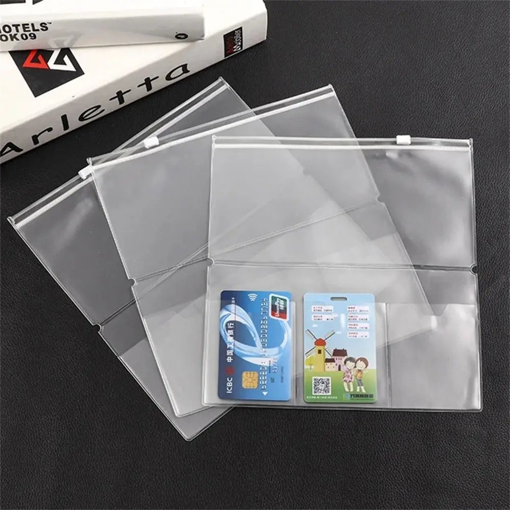 PVC Zipper Bag for Midori Travelers Notebook Journal Planner Accessory Card Holder Storage Standard/Pocket/Passport Oasis Select