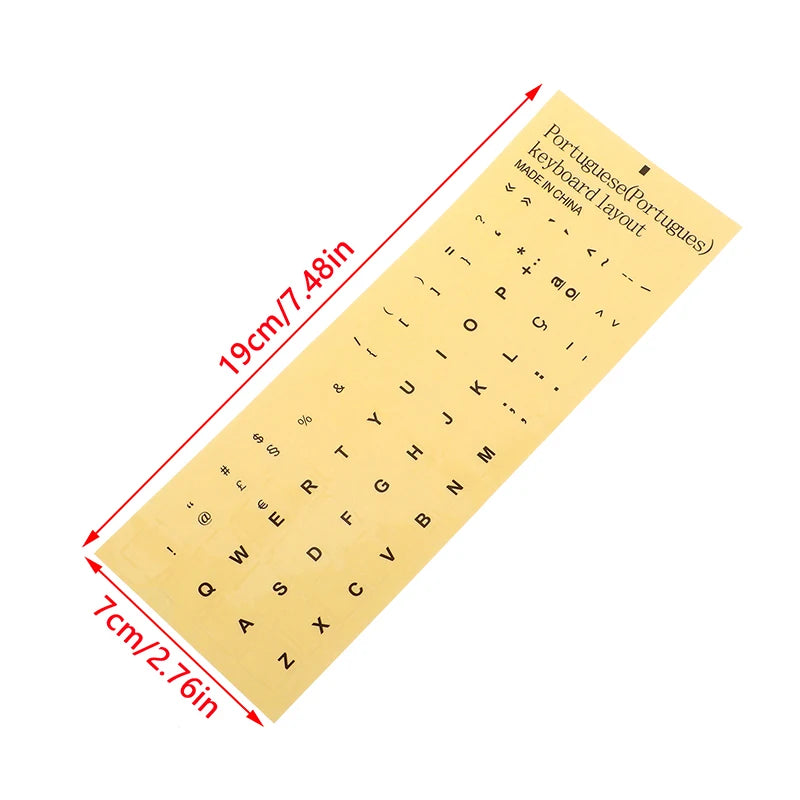 Spanish & Portuguese Transparent Keyboard Stickers | Laptop & PC