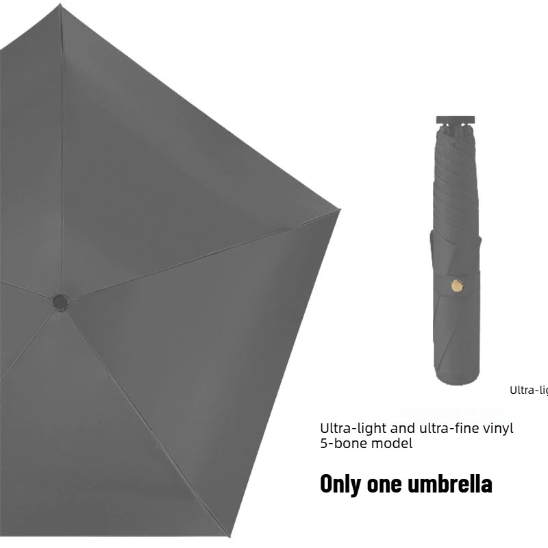 Ultra-light Ultra-fine Carbon Fiber Umbrella Black Sunscreen Sun Rain