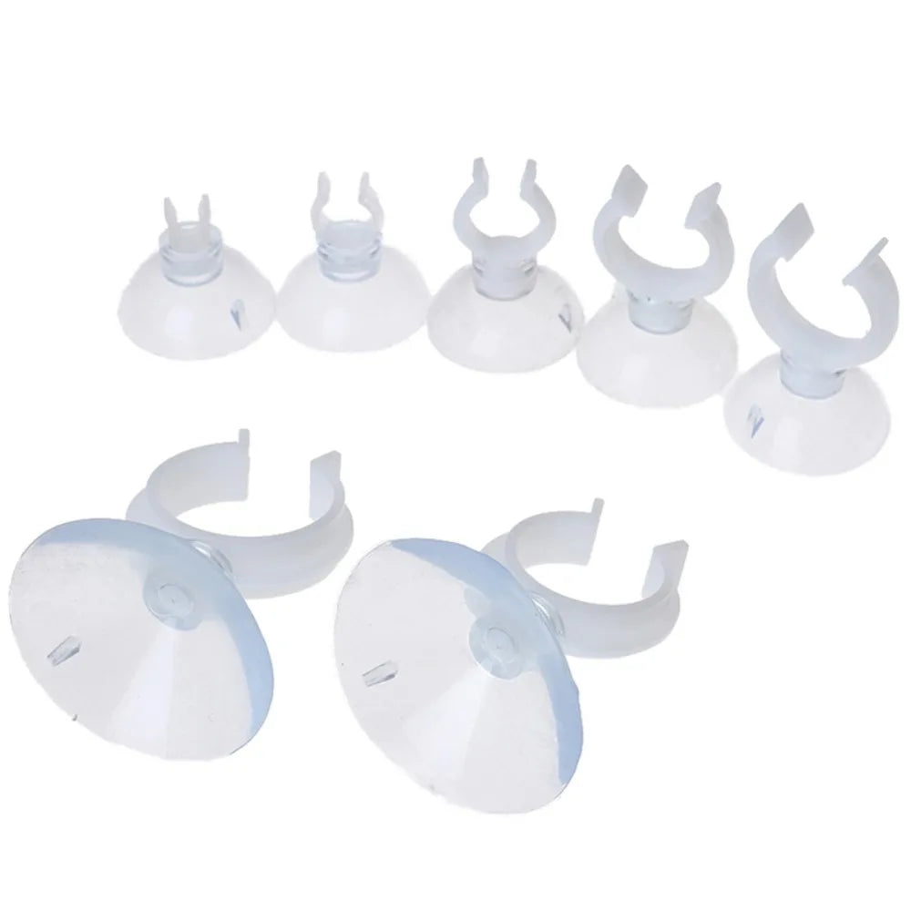10pcs Soft PVC Aquarium Sucker Clear Multi-specification Fish Tank Suction Cup Strong Adsorption with Hook Air Hose Clamp Wire Oasis Select