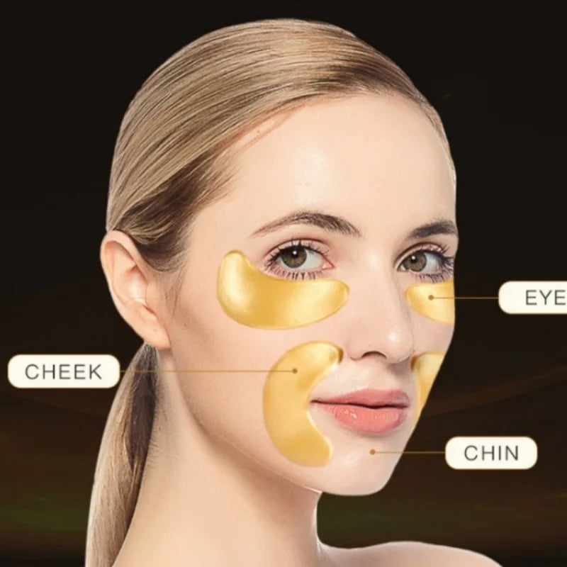 Gold Collagen Eye Patches 60pc – Hydrating Under-Eye Masks Under-Eye Patches Oasis Select