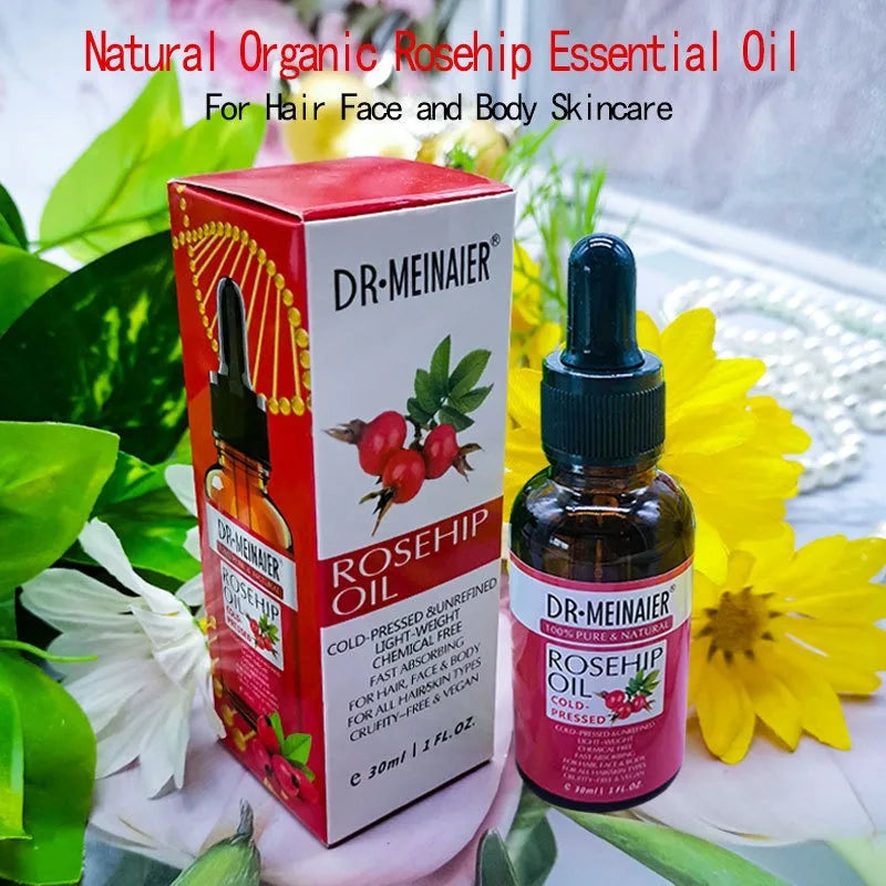 30ml Rosehip Oil Facial Serum Moisturizing and Fading Wrinkles Organic Face Serum Fine Pore Anti-aging Essential Oil Oasis Select