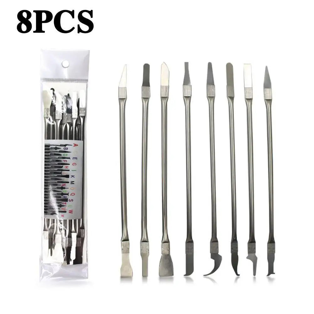 8-Piece CPU IC Chip Glue Remover Blades | BGA Phone Repair Kit