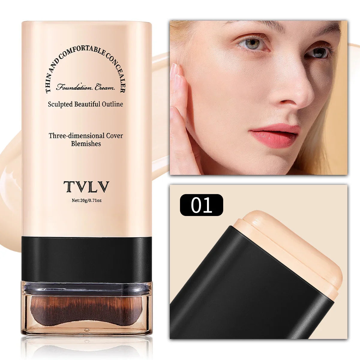 TVLV Eraser Foundation Stick 20g – Full Coverage Concealer
