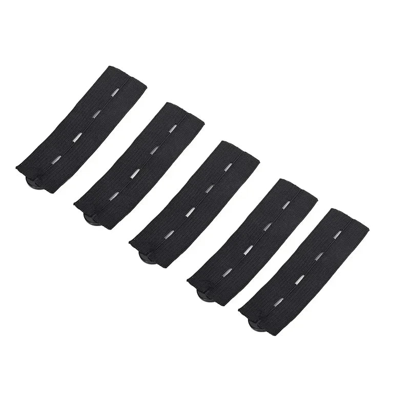 5pcs Pant Extender Belt Unisex Waist Band Tight Trousers Jeans Skirts Maternity Button Hooks Garment DIY Sewing Supplies Oasis Select Black 5PCS