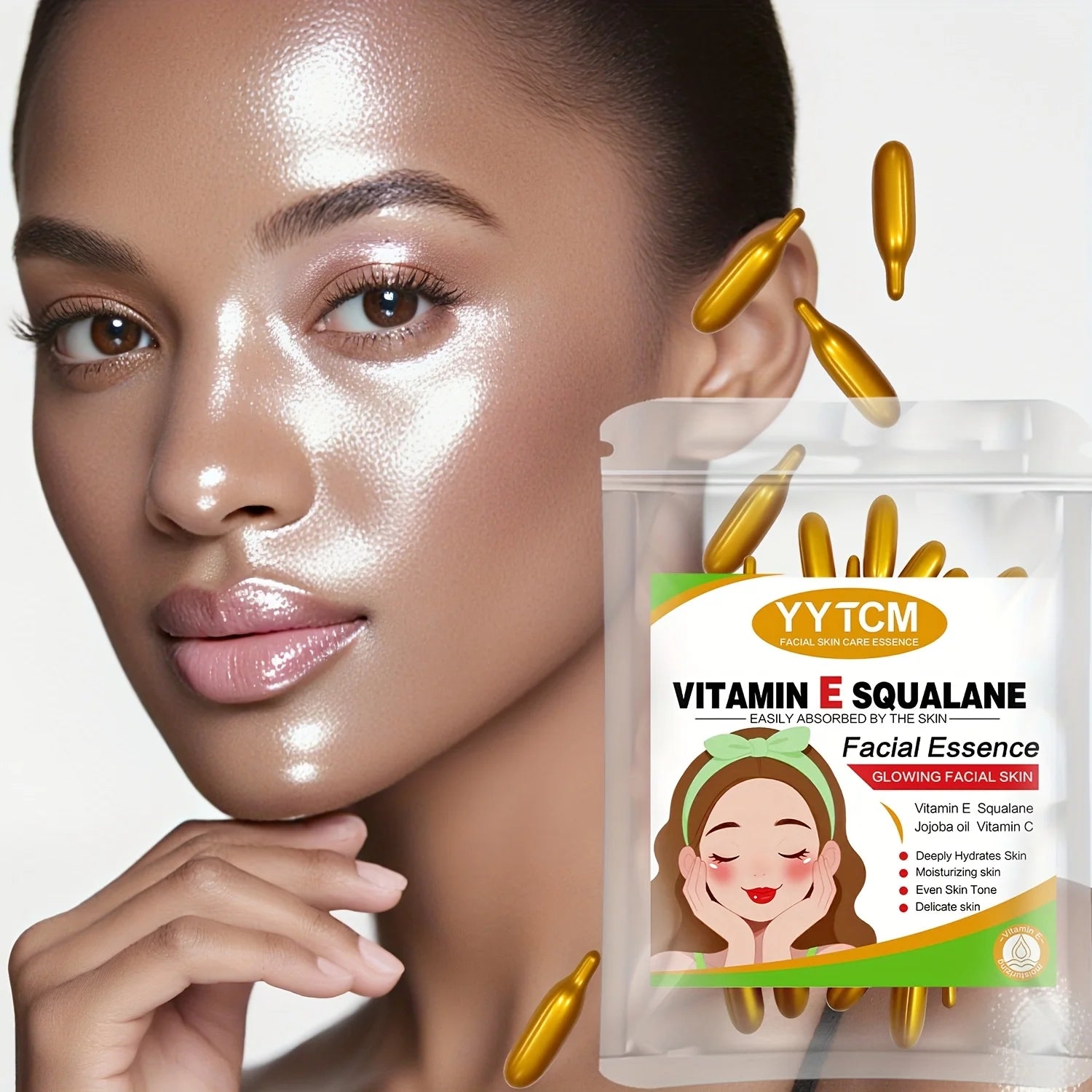 Vitamin E deep moisturizing capsule essence, deep moisturizing and brightening skin essence (0.4gx30 capsules)/bag -1 bag Oasis Select