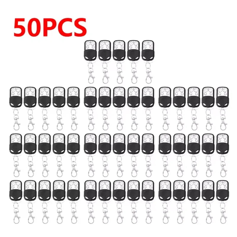 Remote Control 433MHz Car Key Garage Door Gate Opener Remote Control Duplicator Clone Cloning Code 4-Button Transmitter Oasis Select 50PCS ABCD
