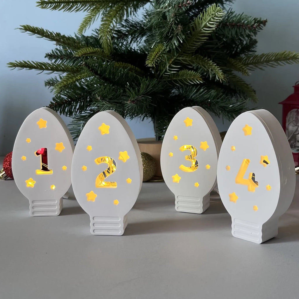 Gypsum Resin Molds Holiday Ambient Light Molds Advent Bulb Silicone Molds Ambient For Advent Celebrations Crafting Christmas Oasis Select