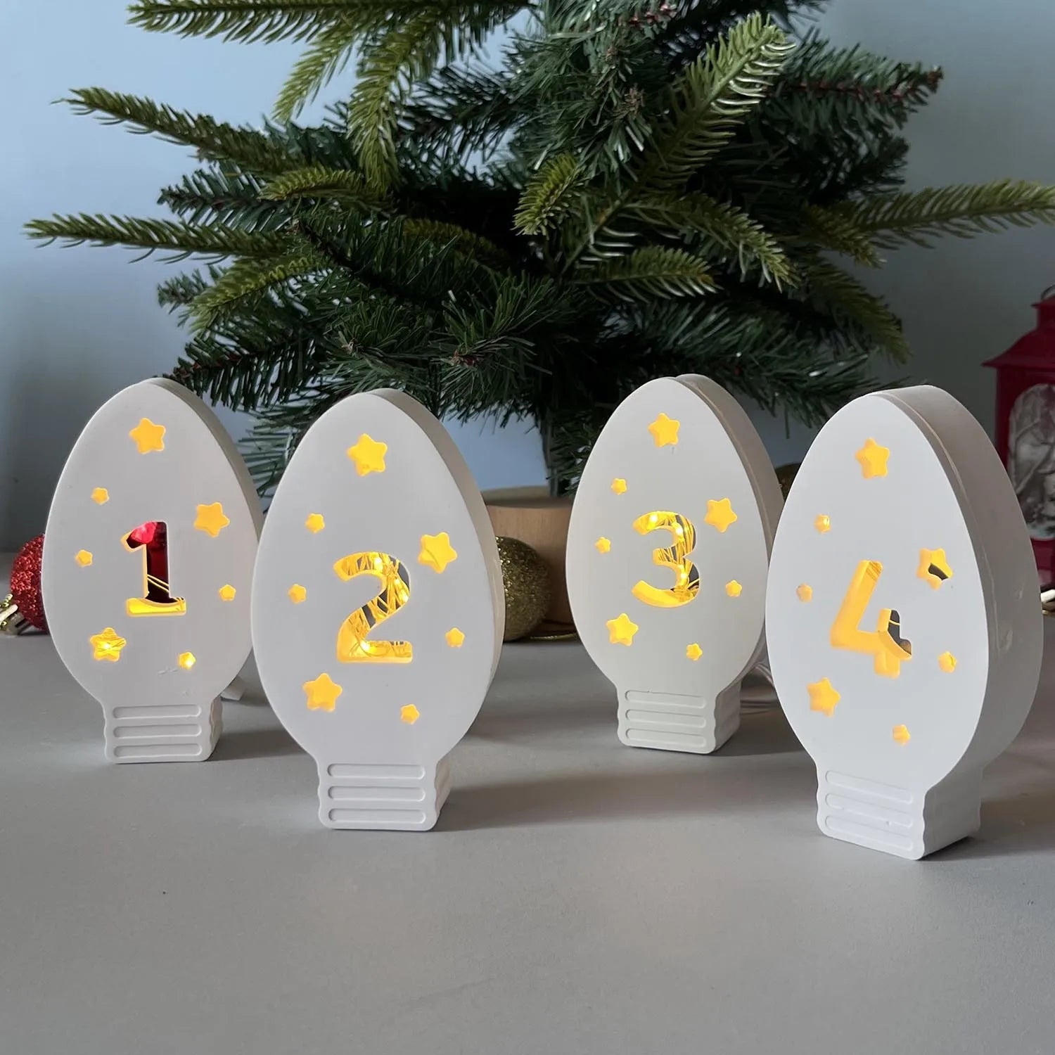 Gypsum Resin Molds Holiday Ambient Light Molds Advent Bulb Silicone Molds Ambient For Advent Celebrations Crafting Christmas Oasis Select