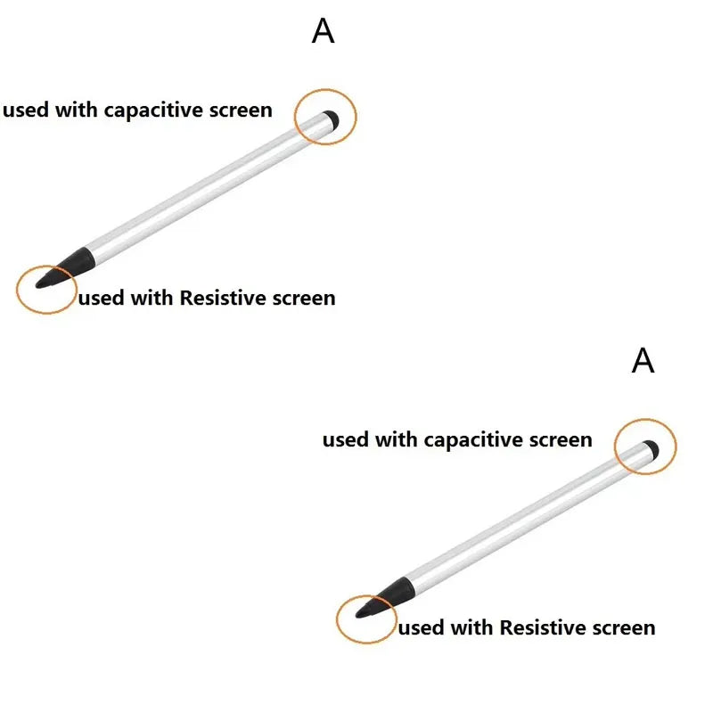 1/2/3pcs Universal Tablet Pen Phone Capacitive/Resistive Stylus Pen For IPhone Ipad Android All Touch Screens Rubber Stylus Pens Oasis Select 2pcs White