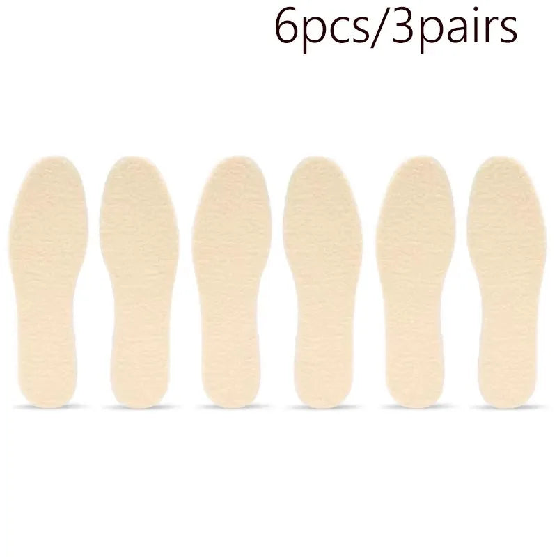 1-6pair Lamb Fleece Insoles Men Women Winter Keep Warm Insole Soft Wool Thicken Shoepad Cashmere Shoes Insert Thermal Shoe Pads Oasis Select 3pair 41-42
