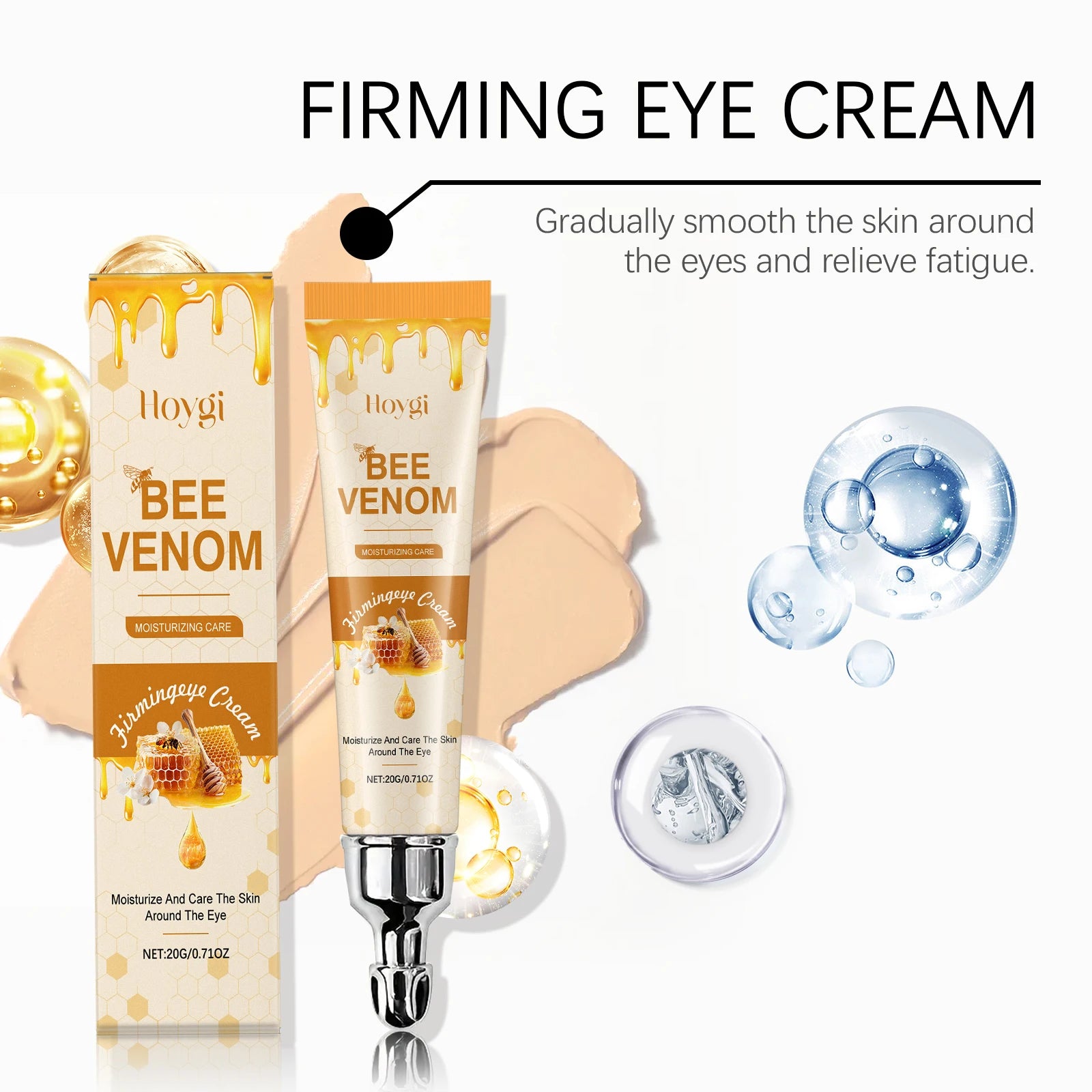 Bee Venom Eyes Cream Massage Under Eyes Dark Circles Remove Reduce Eye Fine Lines Increase Elasticity Moisturizing Eye Skin Care Oasis Select