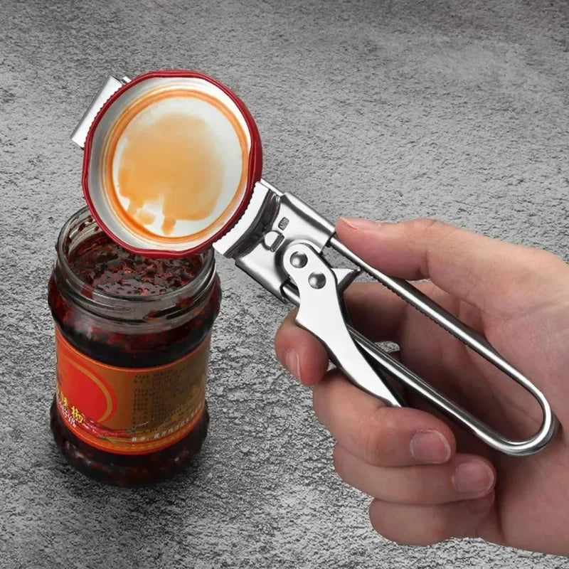 Adjustable Multi-Function Bottle Opener Stainless Steel Lids Off Jar Opener Labor-Saving Screw Can Opener For Kitchen Tools Oasis Select
