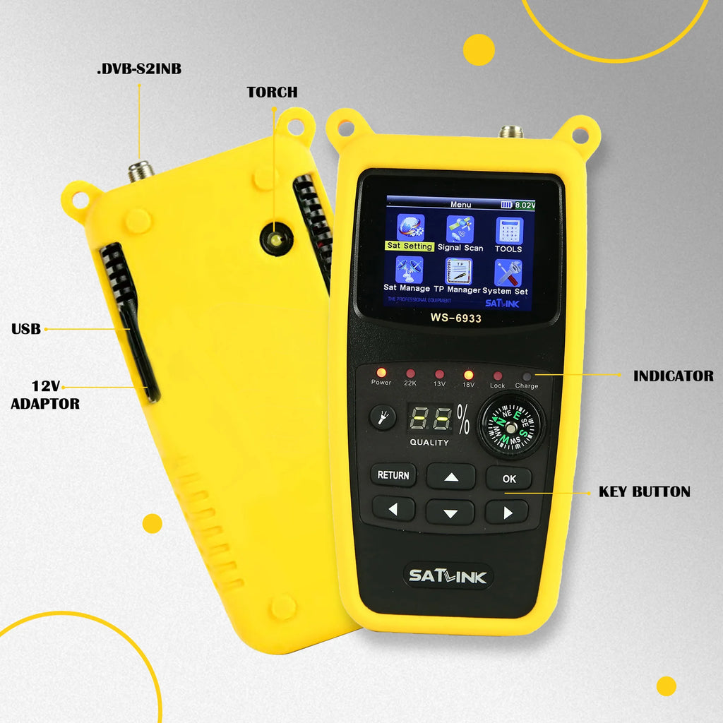 DVB-S2/DVB-S Satellite Finder Signal Tester Detector SATLINK ST-6933 Oasis Select
