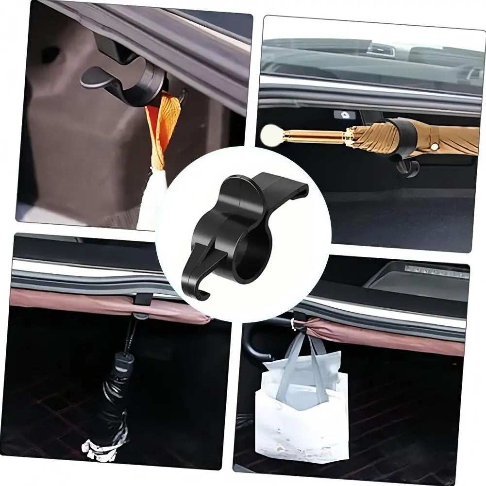 Car Trunk Umbrella Hook Holder & Bag Hanger Organizer 2-Pack