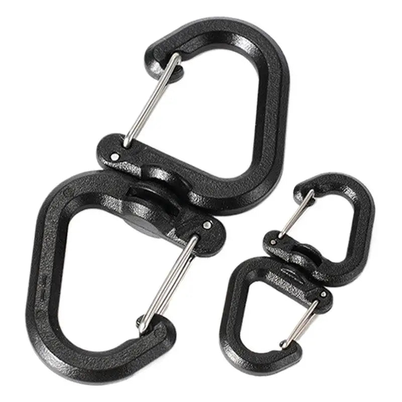 Outdoor Swivel Clip 360 Rotating Double Carabiner Portable S Chain Hooks Multi-Use Backpack Keychain Carabiner For Backpacks Oasis Select