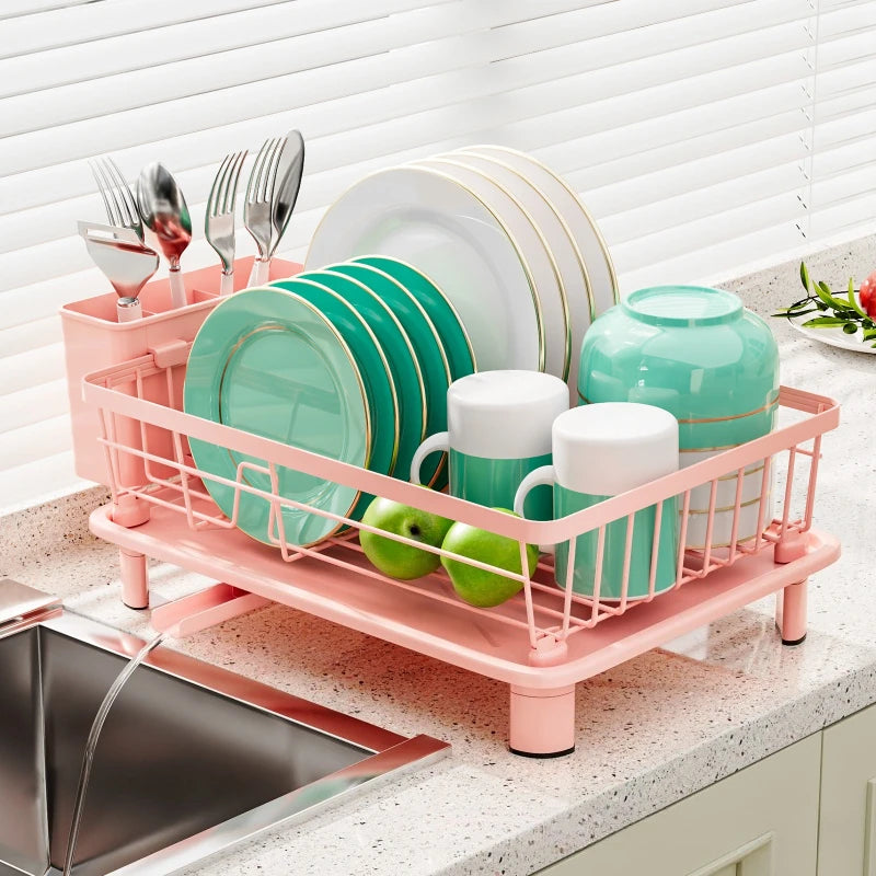 Kitchen Dish Storage Rack Dish Drain Rack Ash Powder Drain Basket Sink Dish Shelf Oasis Select