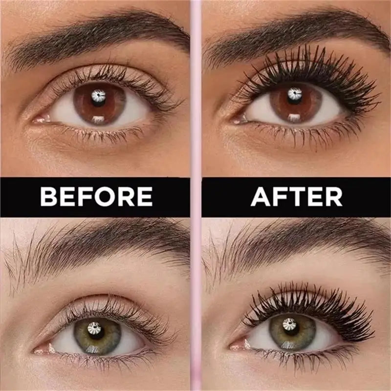 5D Waterproof Mascara Lengthening Eyelashes Women's Make-up Waterproof Mascara Black Silk Fibre Mascara Korean Cosmetics New Oasis Select