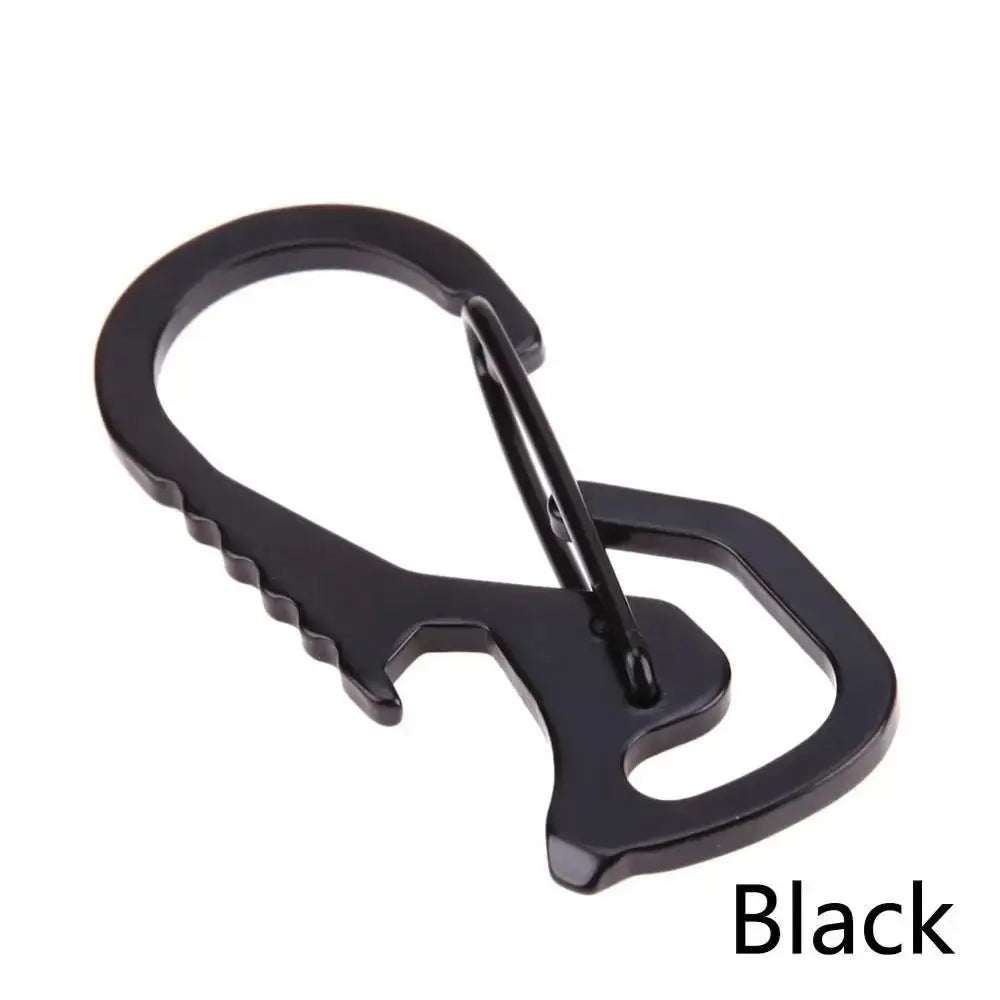Bottle Opener Multifunctional Carabiner Multifunctional Hex Driver Outdoor Keychain Keychain Ring Stainless Steel Oasis Select black