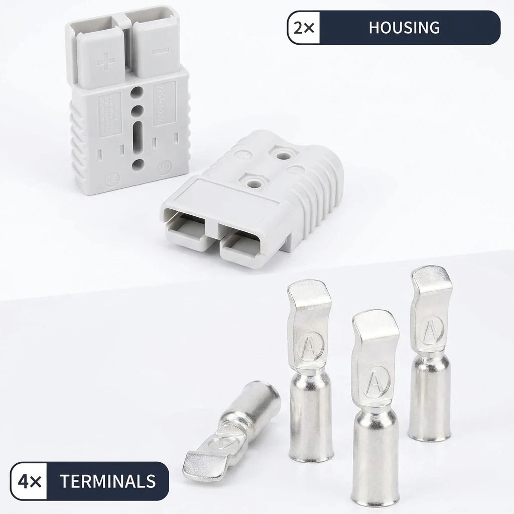 1 Pack Battery Fast Connection Disconnection Connector 50A 175A 350A 600V Winch Wiring Plug for Automotive Electrical Use Oasis Select