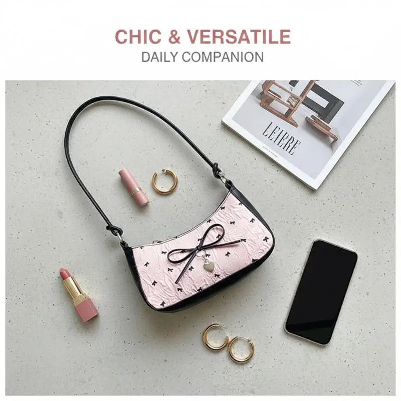 Bow Knot Mini Shoulder Bag – Y2K Women's Underarm Purse
