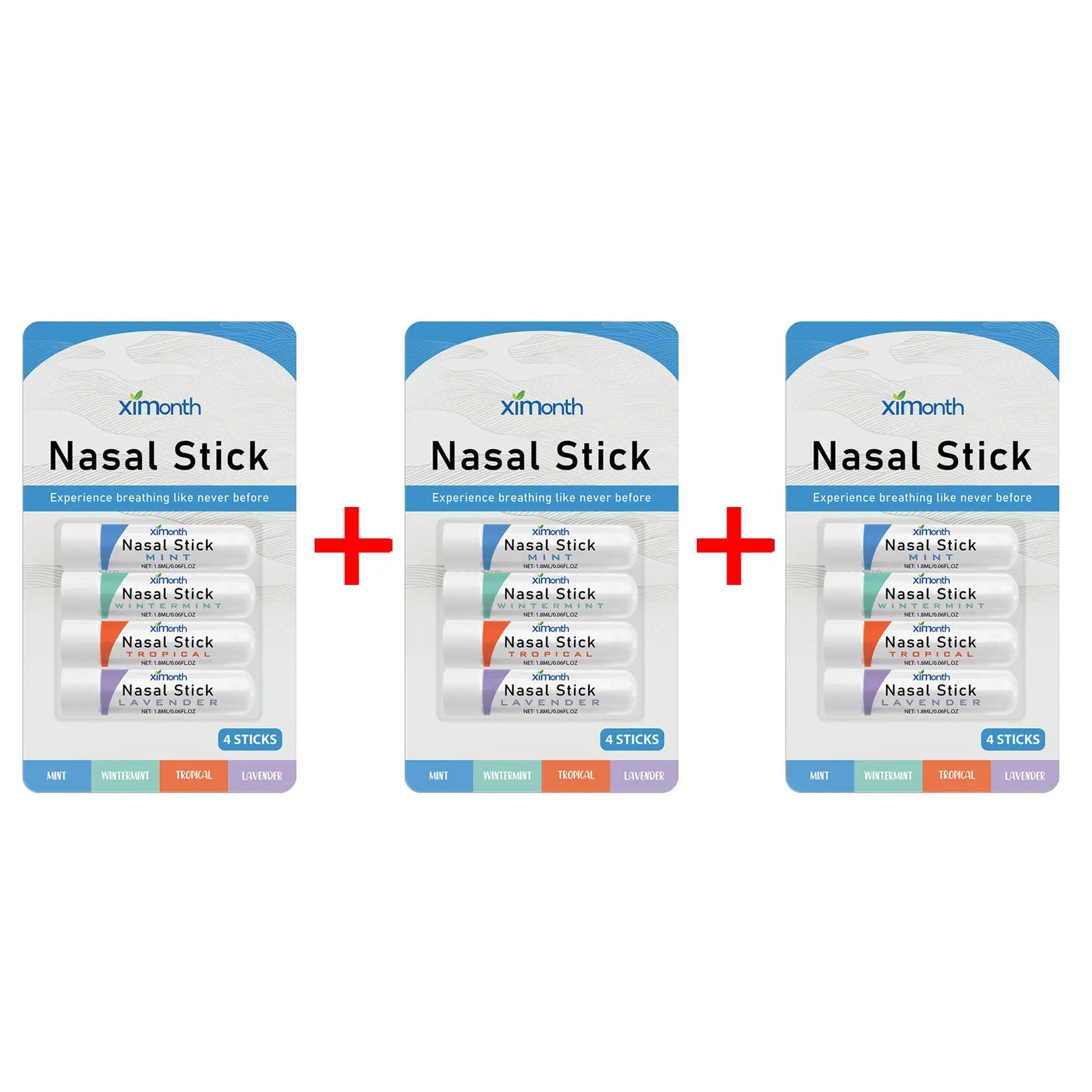 Ximonth Aromatherapy Nasal Inhaler Sticks 4-Pack – Cooling Oil Aromatherapy Inhaler Oasis Select 12sticks
