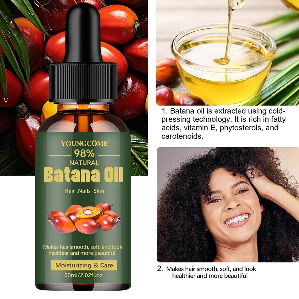 Natural Batana Oil For Hair Growth Pure Batana Oil Hair Shine Strengthen For Women Prevent Hair Loss Eliminate Split Ends 1/3pcs Oasis Select