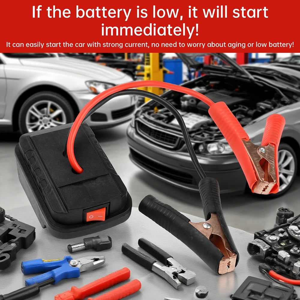 Car Lithium Battery Converter Charger Clip Auto Igniter Jump Starter For Booster Cable Adapter Emergency Power DIY Tools Oasis Select