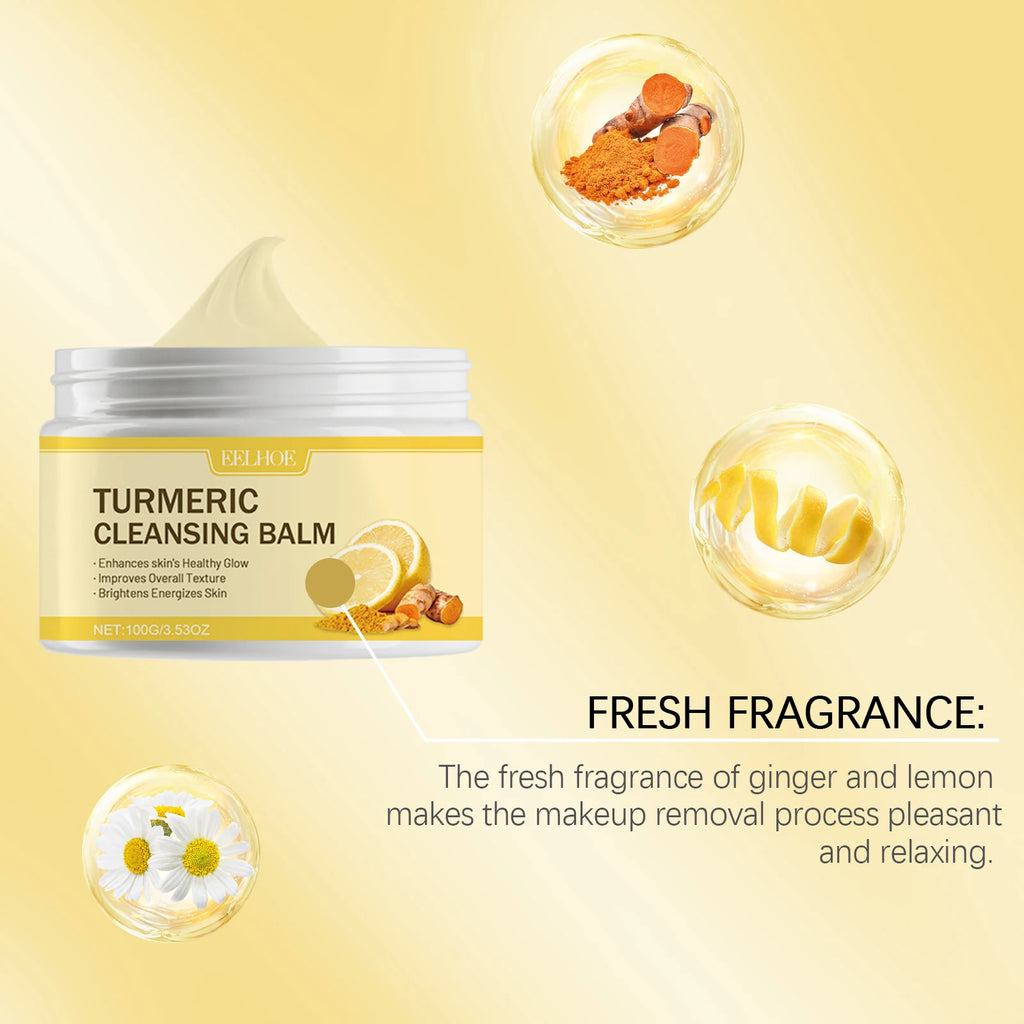 Eelhoe Turmeric Ginger Lemon Cleansing Balm Makeup Remover 100g Cleansing Balm Oasis Select
