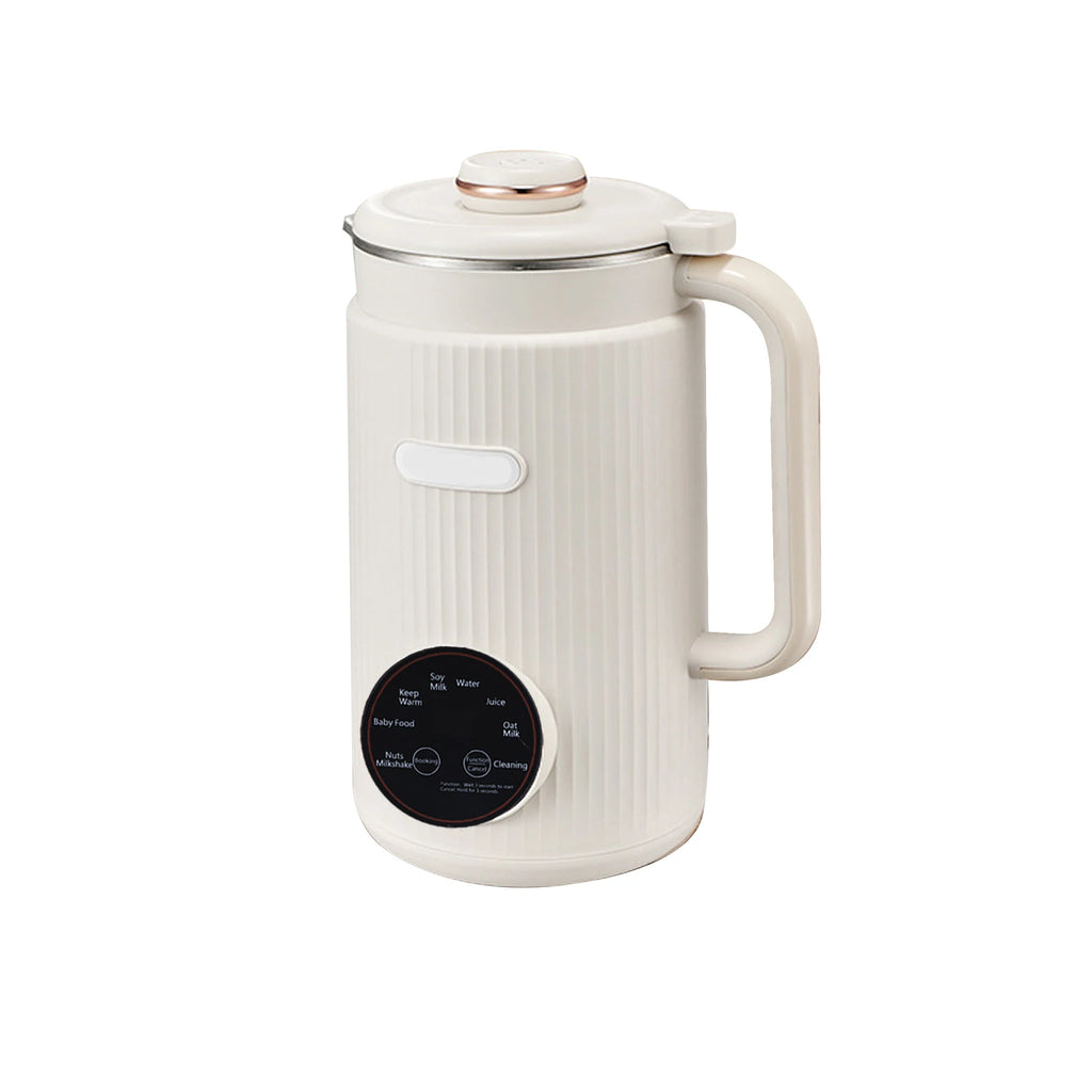 Soy Milk Maker 8-in-1 Programmable Blender with Digital Display 12 Stainless Steel Blades Auto Cleaning 8H Keep Warm Function Oasis Select WHITE EU