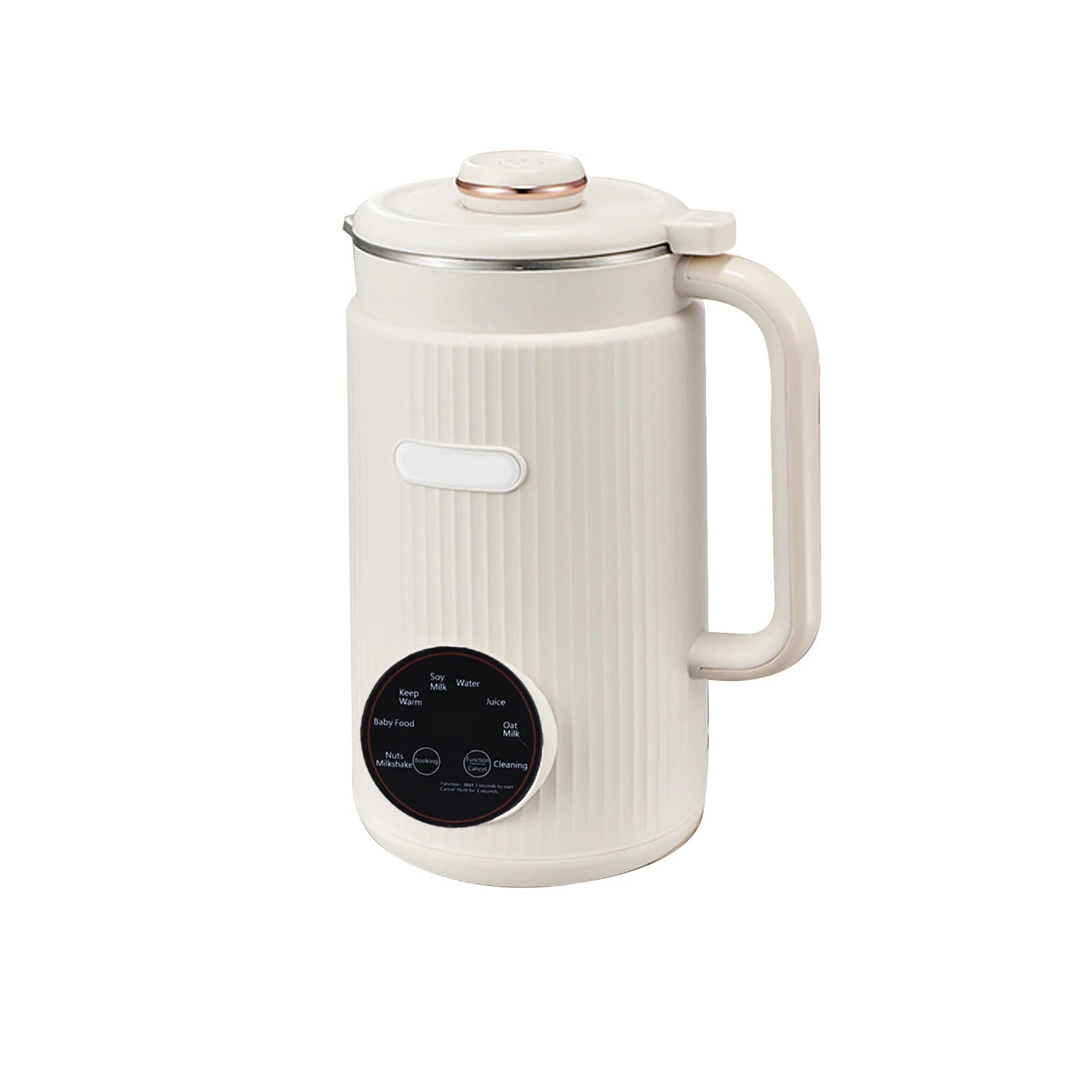 Soy Milk Maker 8-in-1 Programmable Blender with Digital Display 12 Stainless Steel Blades Auto Cleaning 8H Keep Warm Function Oasis Select WHITE EU