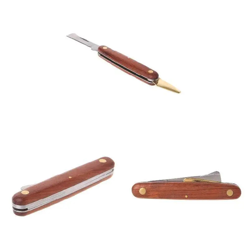 Folding Grafting Knife Grafting Tools Grafting Pruning Knife Professional Garden Fruit Tree Grafting Cutter Wooden Handle Knife Oasis Select
