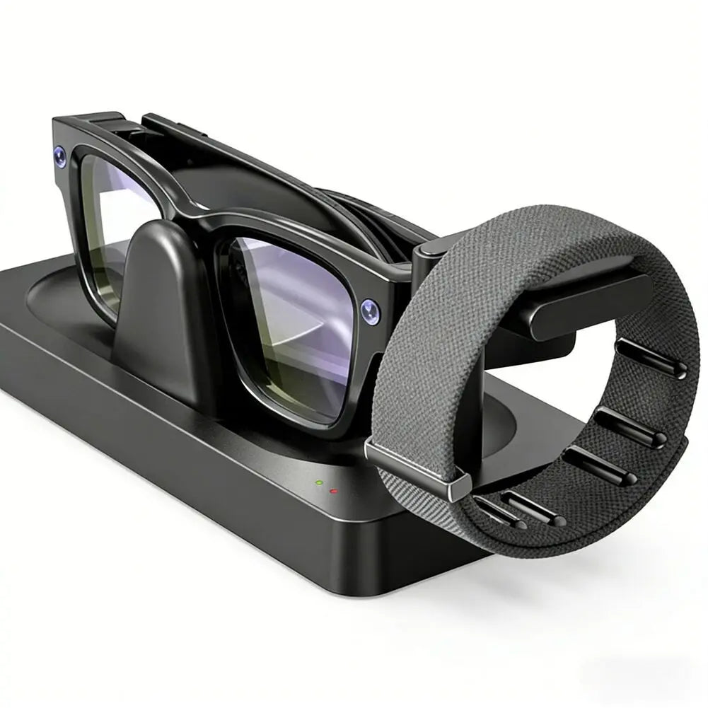 Charging Solution for Ray-Ban Display Smart Glasses and For Neural Band with Anti-Slip Base and Direct USB Power Delivery Oasis Select