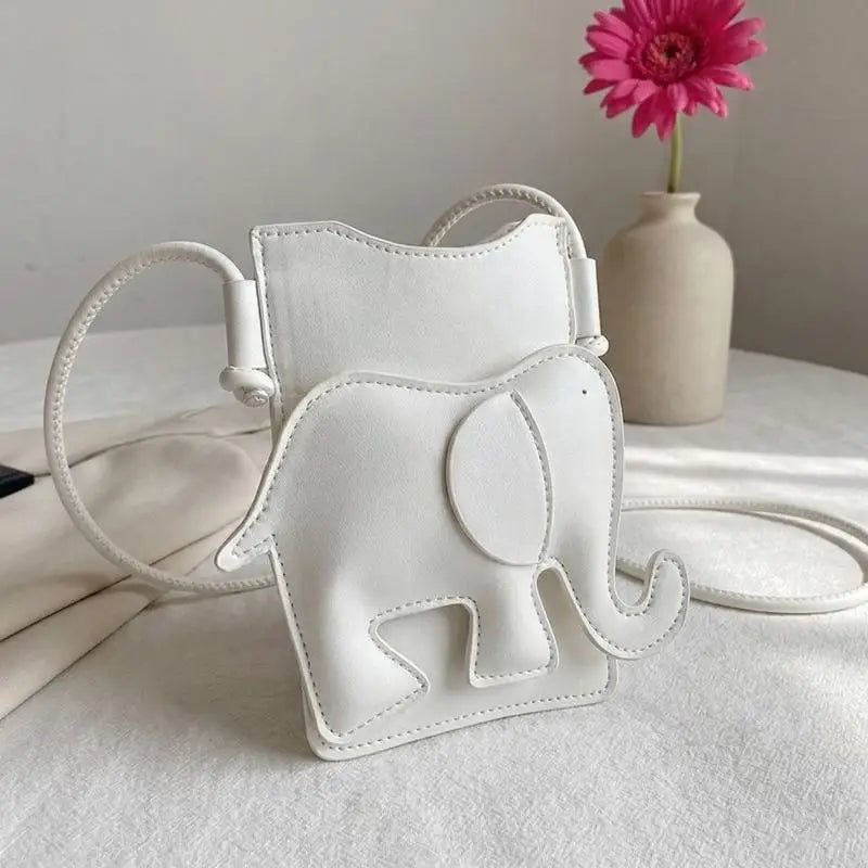 Elephant Mini Crossbody Bag – PU Leather Coin Purse for Women