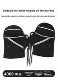 Winter Warm Motorcycle Gloves Electric Heated Handlebar Mittens Battery Powered Heated Muffs for Handle Protection Car Gloves Oasis Select one pair