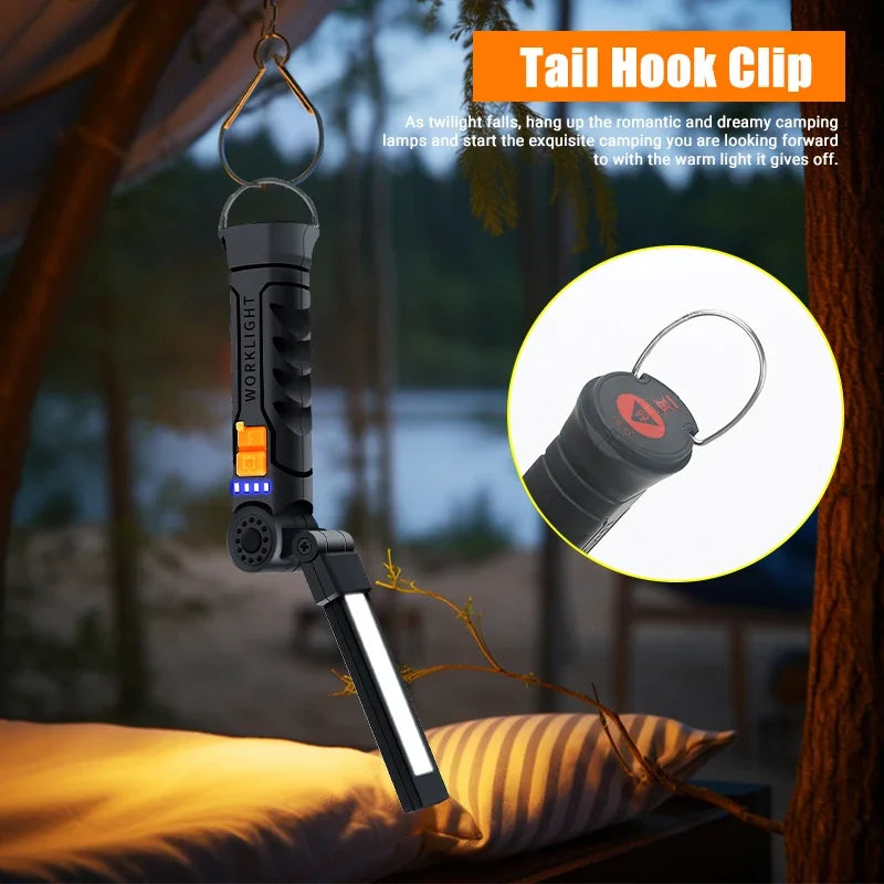 800LM COB LED Work Light – USB Rechargeable Magnetic Lamp