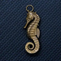 Exquisite Vintage Brass Seahorse Gift 1PCS Statue Key Chain Pendant Fashion Car Key Ring Bag Hanging Handicraft Desktop Ornament Oasis Select Brass seahorse