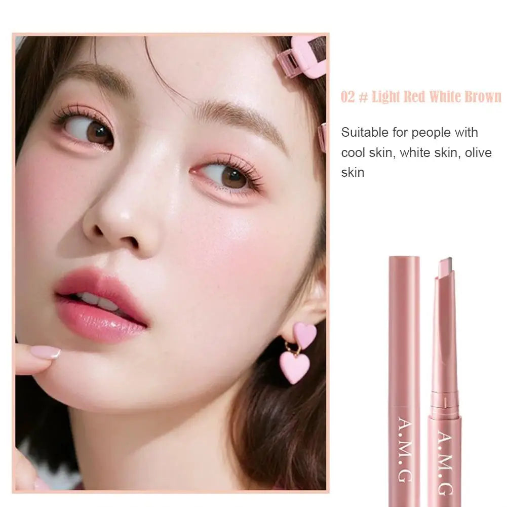 Double-headed Silkworm Eyeliner Pen Creamy Smooth Blendable Lying Silkworm Pencil, Under Eye Highlight Contouring Pen With Brush Oasis Select 02