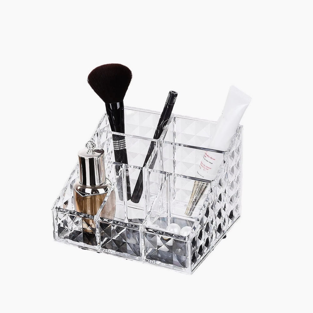 1pc Desktop organiser box, acrylic cosmetic organiser box, lipstick, makeup brush and skincare organiser box Oasis Select