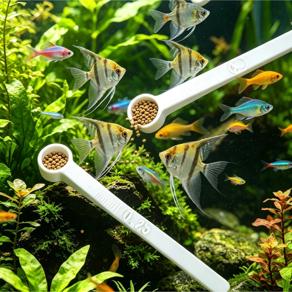 3Pcs Aquarium Fish Feeding Spoon Precision Measuring Scoops (0.02g/0.1g/0.25g) for Fish Food Aquarium Supplements Feeding Tools Oasis Select