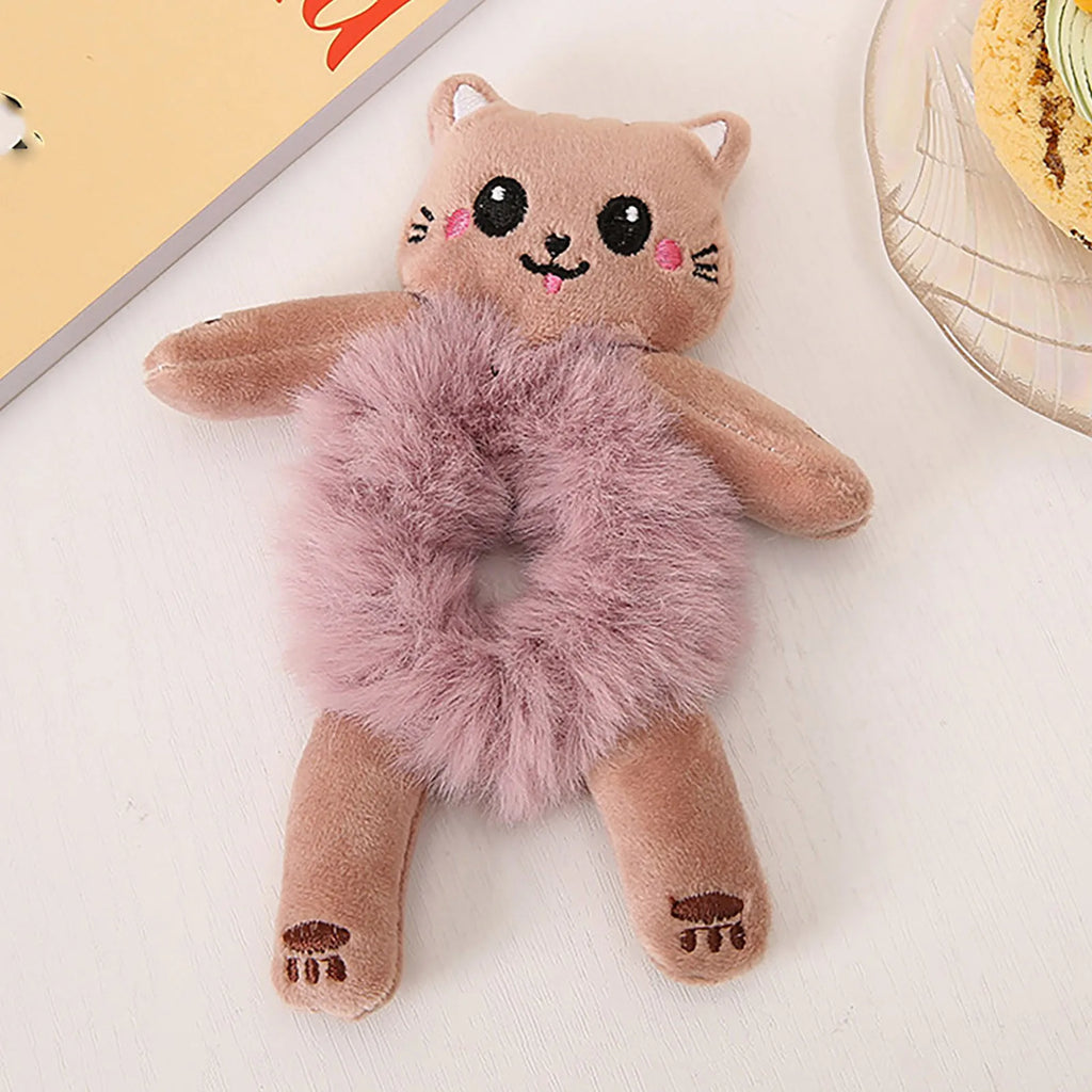 Cute 3D Cartoon Plush Hair Tie for Girls & Women | Ponytail Plush Hair Tie Oasis Select