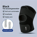 Elastic Strap Sports Knee Pads for Both Men and Women, Fitness Basketball Knee Pads Support Suitable for Various Outdoor Sports Oasis Select black L
