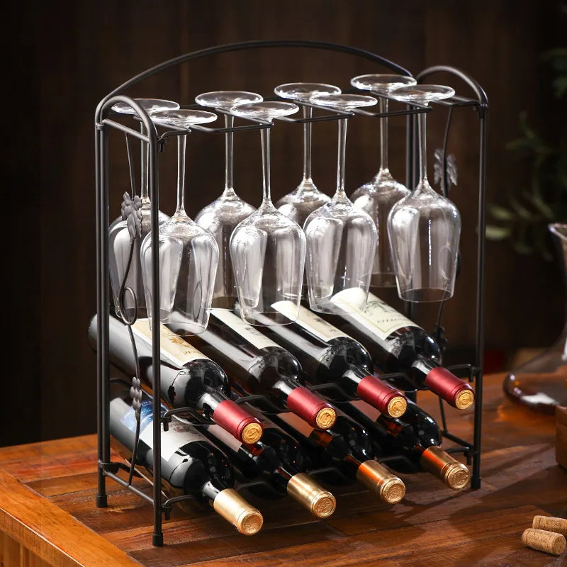 Household red wine glass rack wine cabinet wine rack ornament wine decoration upside down wine glass rack modern light luxury Oasis Select
