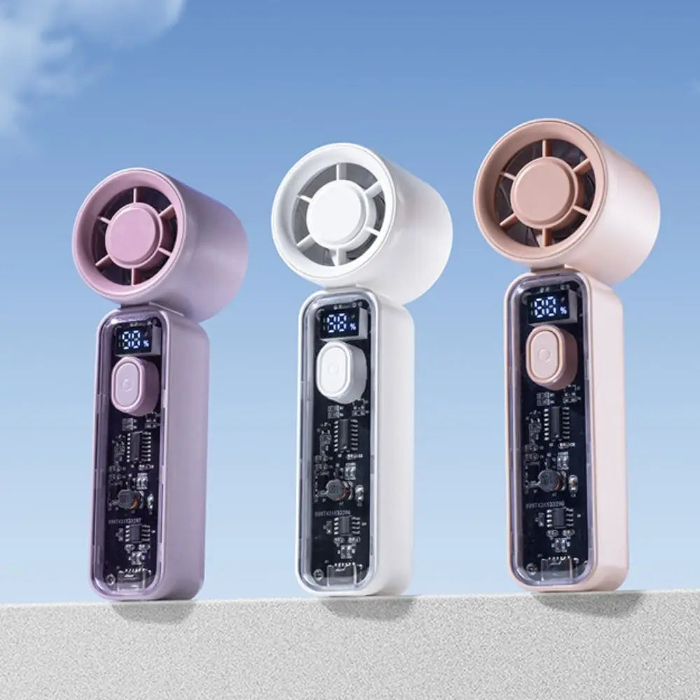 Digital Display Refrigeration Electric Fan High Wind Speed Quiet Operation Personal Cooling Fan Ice Cool Function Portable Oasis Select